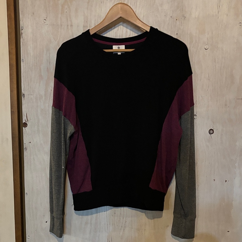 Sundry Black, Burgundy, and Gray Sweatshirt